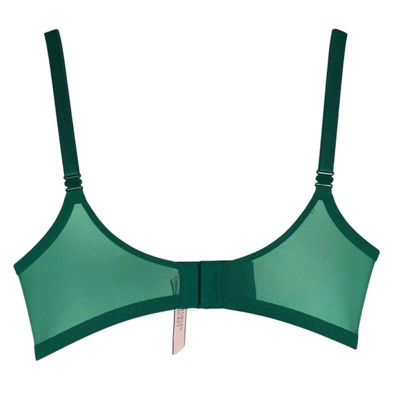 New Victorias Secret Dream Angels • Green Gold Lace Unlined Push-Up No Padding - Picture 2 of 5